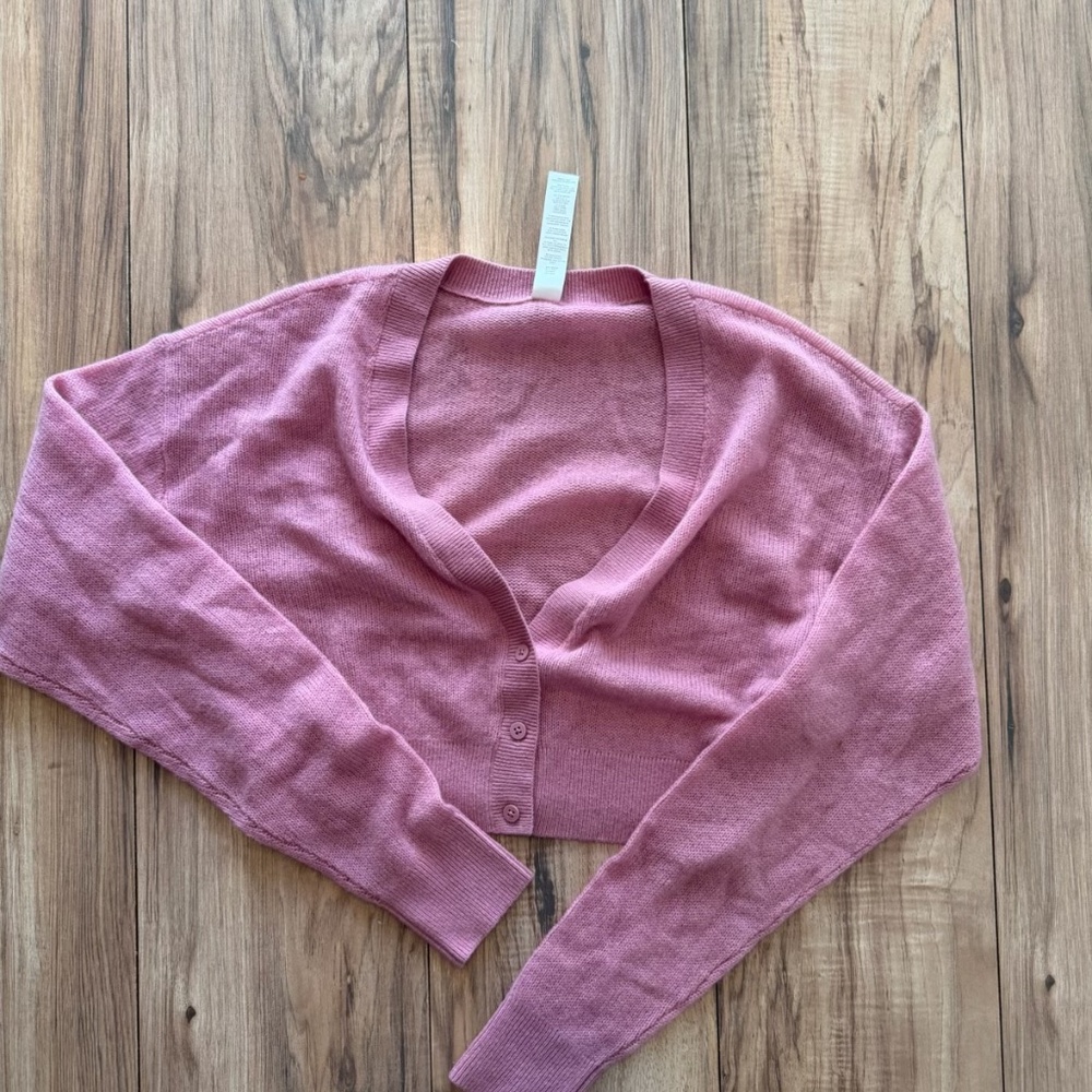 Sheer Cashmere cropped Cardigan